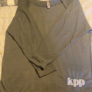 Gray long sleeve shirt w/ KPP initials